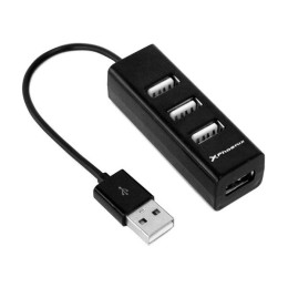 Hub 4 puertos USB 2.0 Phoenix / Diseño compacto / Negro / Ph4usbhub2