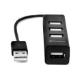 Hub 4 puertos USB 2.0 Phoenix / Diseño compacto / Negro / Ph4usbhub2