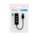 Hub 4 puertos USB 2.0 Phoenix / Diseño compacto / Negro / Ph4usbhub2