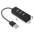 Hub 4 puertos USB 2.0 Phoenix / Diseño compacto / Negro / Ph4usbhub2