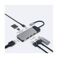 Hub adaptador Type-C a 3xUsb-A 3.1 / 1xUsb-C / 1xHDMI 4K / MicroSd / SD / HUBGC01