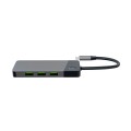 Hub adaptador Type-C a 3xUsb-A 3.1 / 1xUsb-C / 1xHDMI 4K / MicroSd / SD / HUBGC01