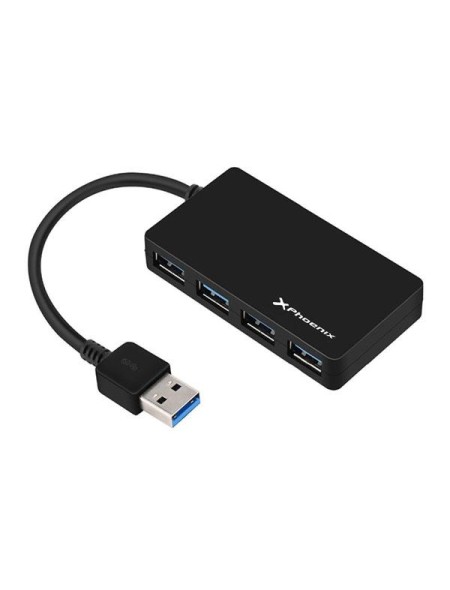 Hub 4 puertos USB 3.0 Phoenix Negro / PH4USBHUB3